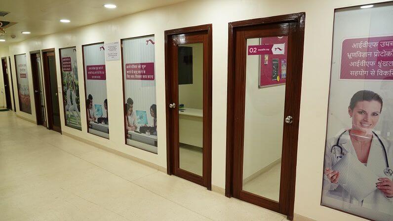 Hall Way of Nova IVF Center Prayagraj