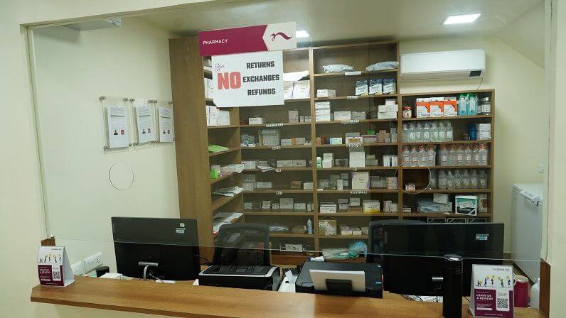 Pharmacy of Nova IVF Allahabad